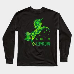 Lepricorn Leprechaun Unicorn Long Sleeve T-Shirt